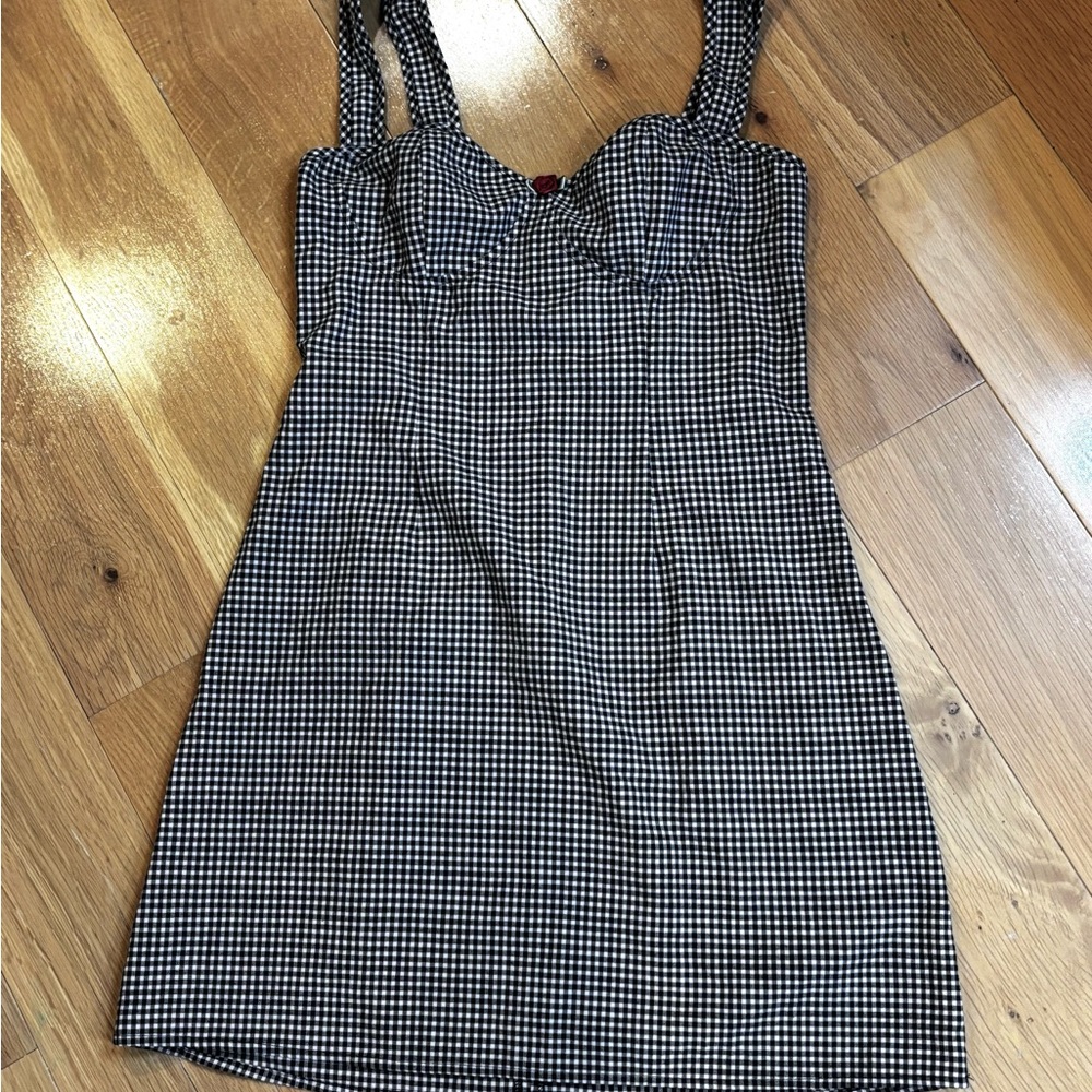 Full Tilt Black and White Gingham Dress